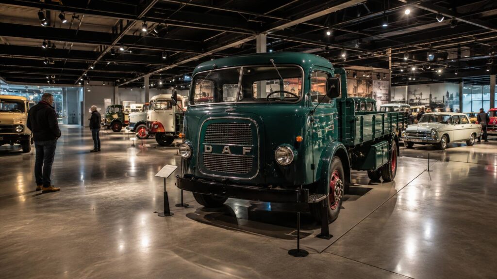 Klassieke DAF vrachtwagen in het DAF Museum in Eindhoven