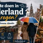 Uitgelichte afbeelding met regenachtig Nederland, musea, koffie, foodhallen en indoor activiteiten voor een dagje uit bij regen.