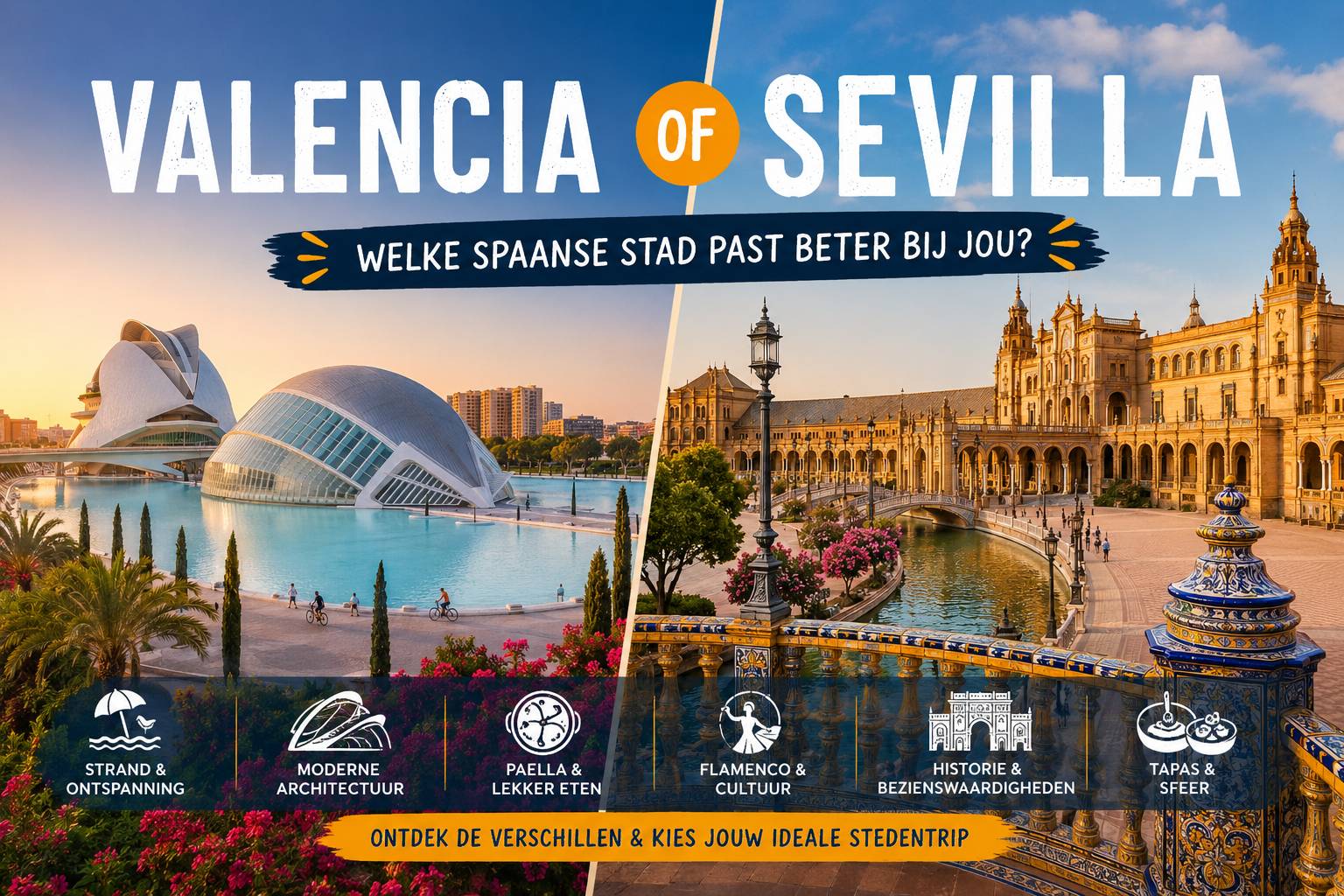 Valencia of Sevilla: welke Spaanse stad past beter bij jou?